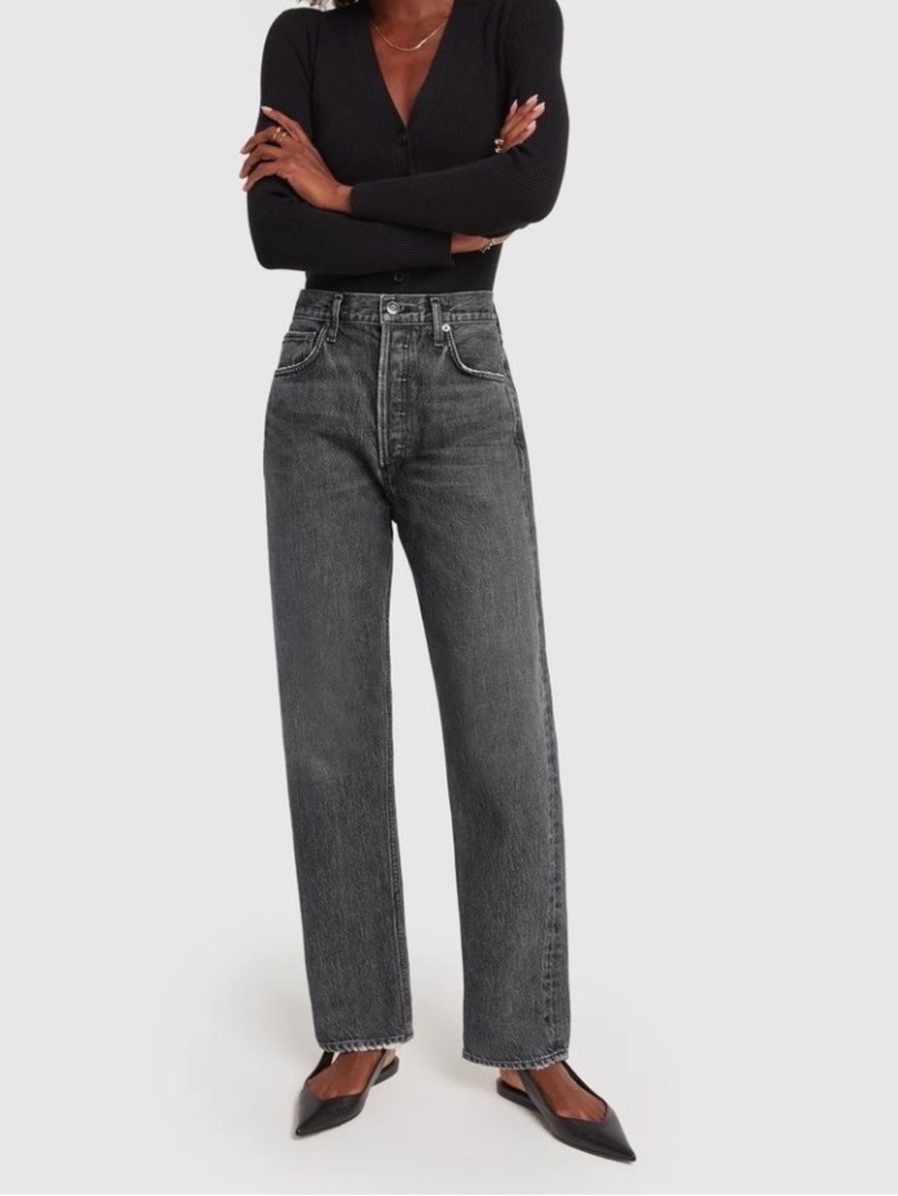 Agolde 90s Pinch Waist high-rise straight-leg organic cotton jeans size 29
